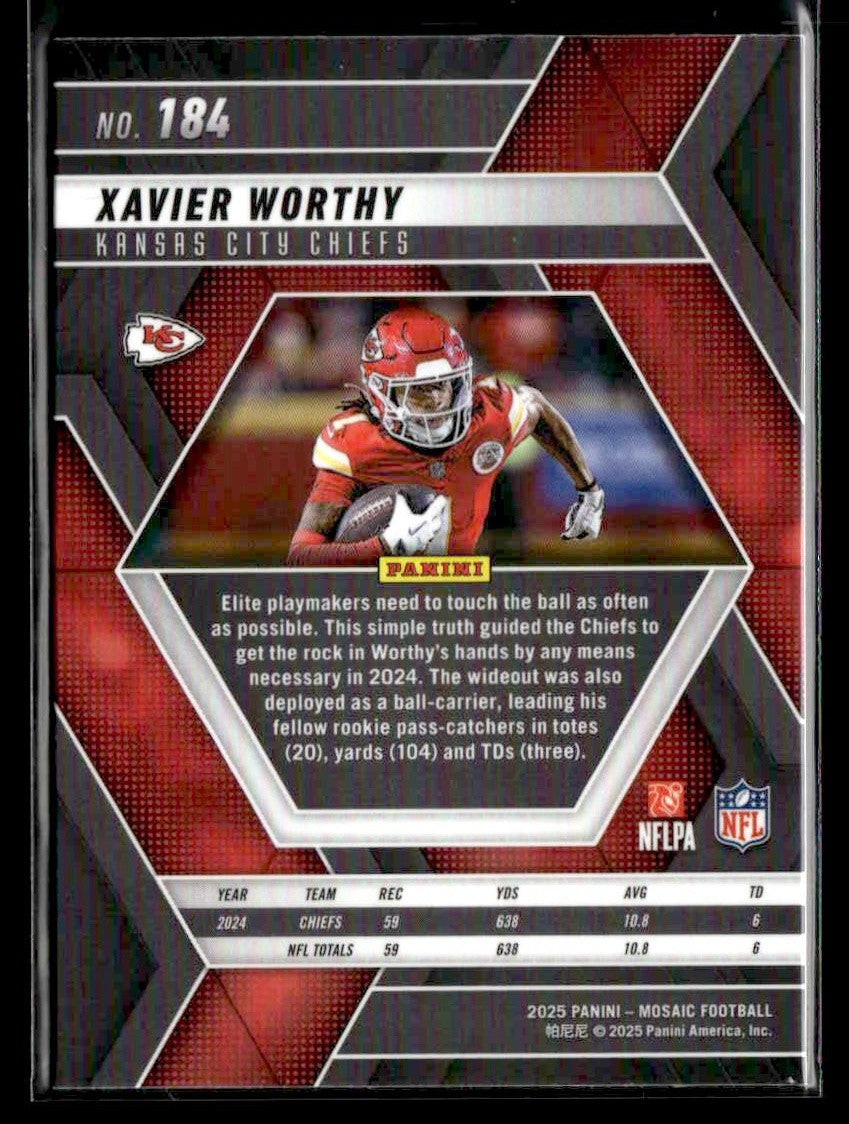 2025 Panini Mosaic #184 Xavier Worthy