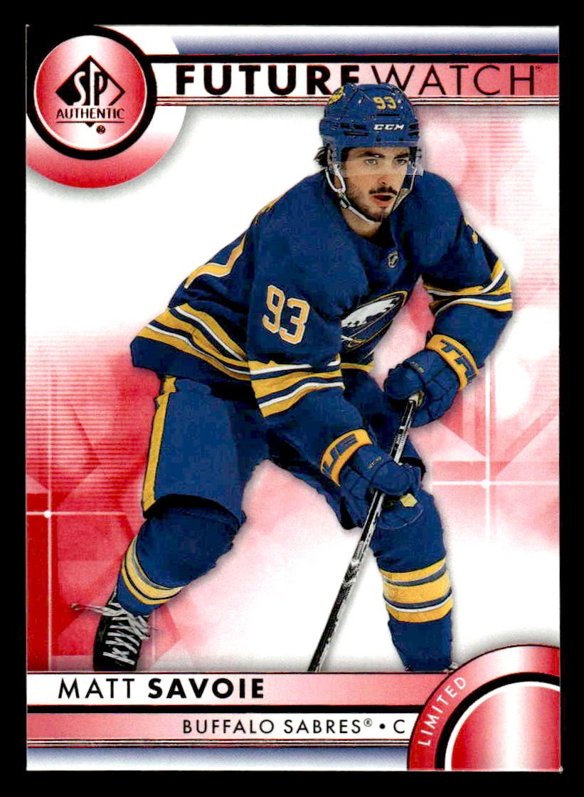 2023-24 SP Authentic #159 Matt Savoie Limited Red