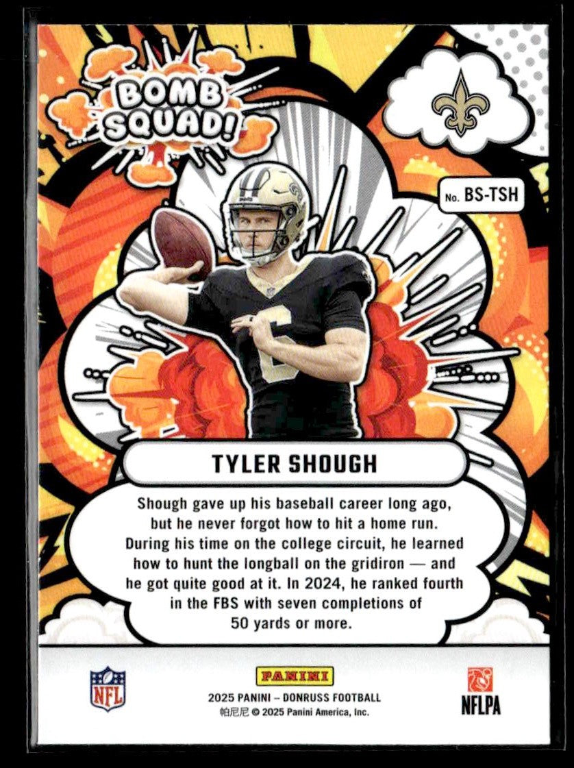 2025 Donruss #BS-TSH Tyler Shough Bomb Squad