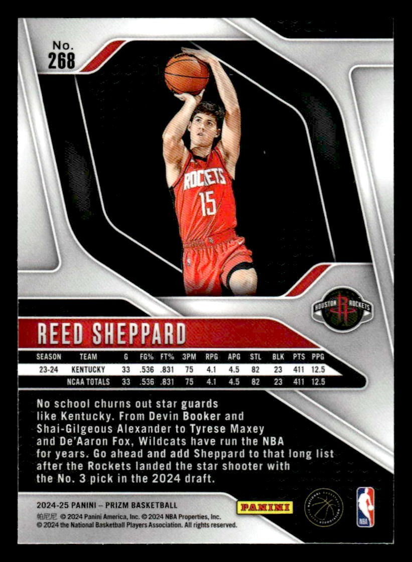 2024-25 Panini Prizm #268 Reed Sheppard