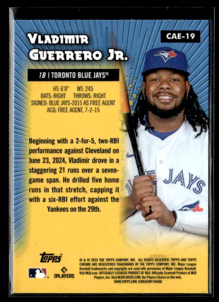 2025 Topps Chrome #CAE-19 Vladimir Guerrero Jr. Chrome All-Etch