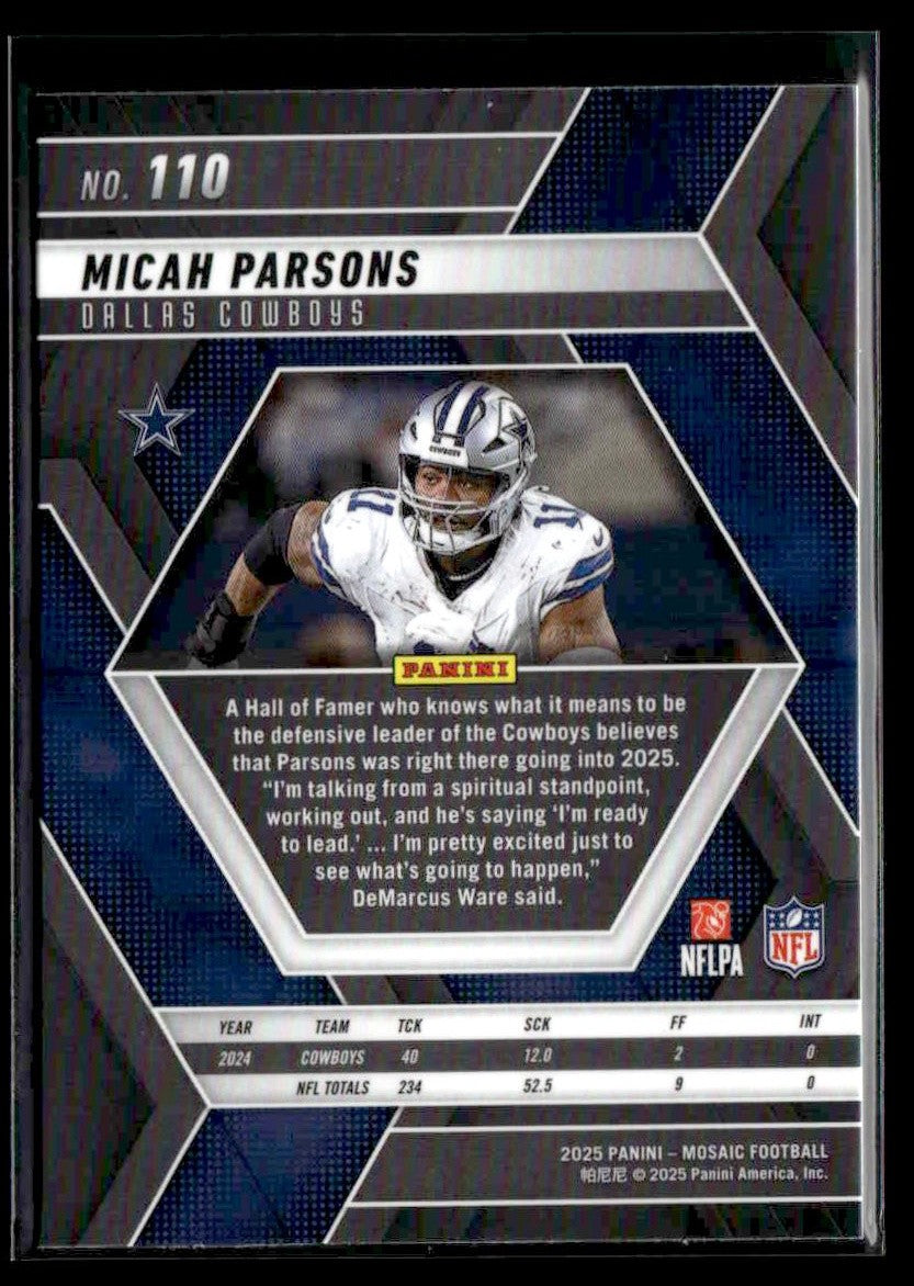 2025 Panini Mosaic #110 Micah Parsons