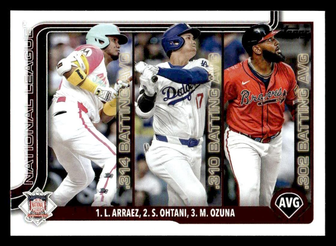 2025 Topps #347 Luis Arraez/Shohei Ohtani/Marcell Ozuna