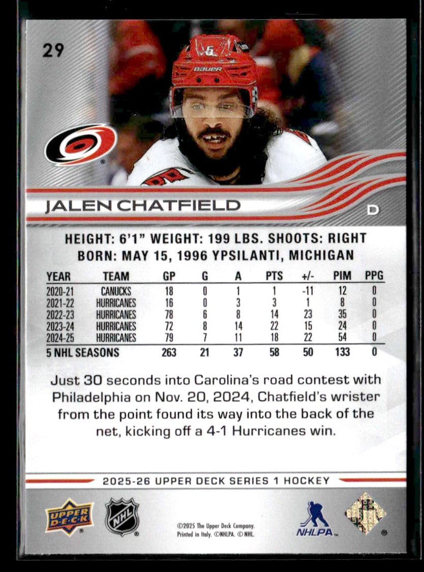 2025-26 Upper Deck #29 Jalen Chatfield