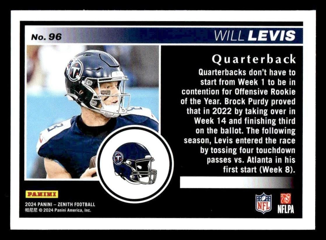 2024 Panini Zenith #96 Will Levis Retail
