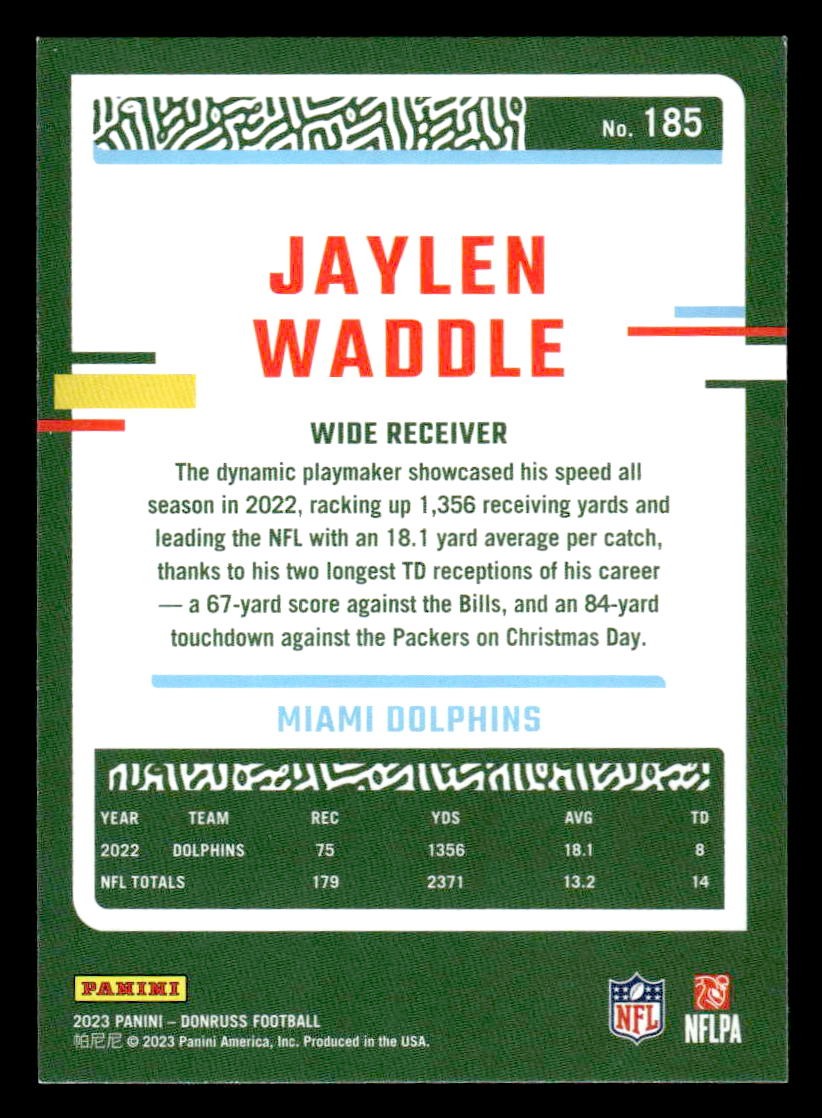 2023 Donruss #185 Jaylen Waddle