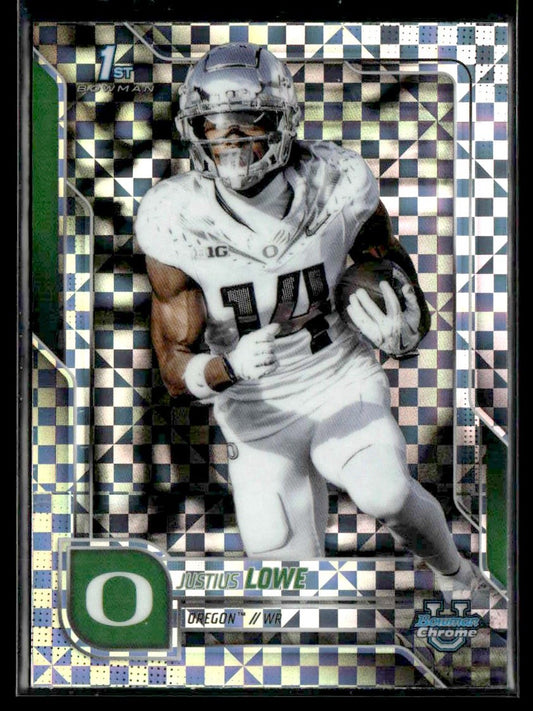 2025 Bowman University Chrome #166 Justius Lowe Xfractor