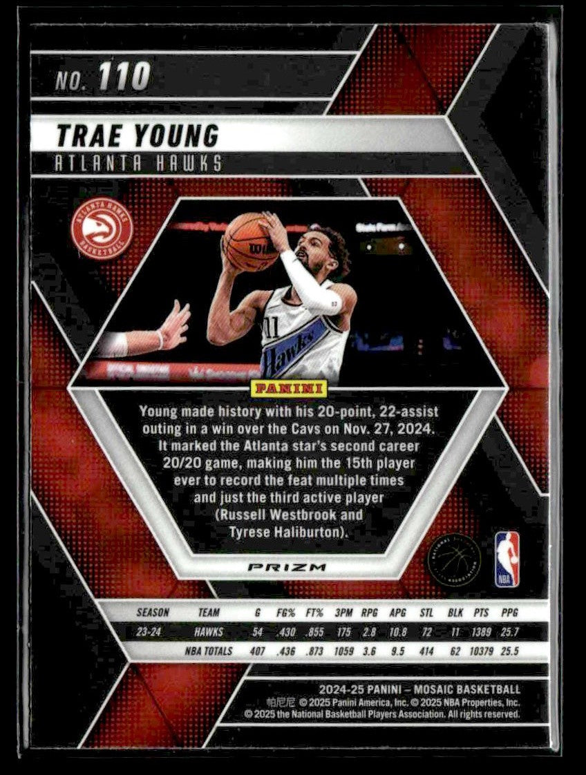 2024-25 Panini Mosaic #110 Trae Young Silver