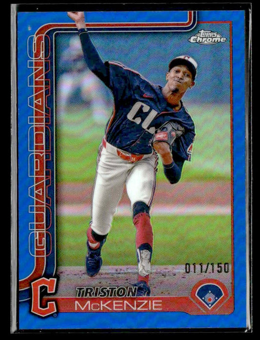 2025 Topps Chrome Logofractor Edition #21 Triston McKenzie Blue Refractors #/150