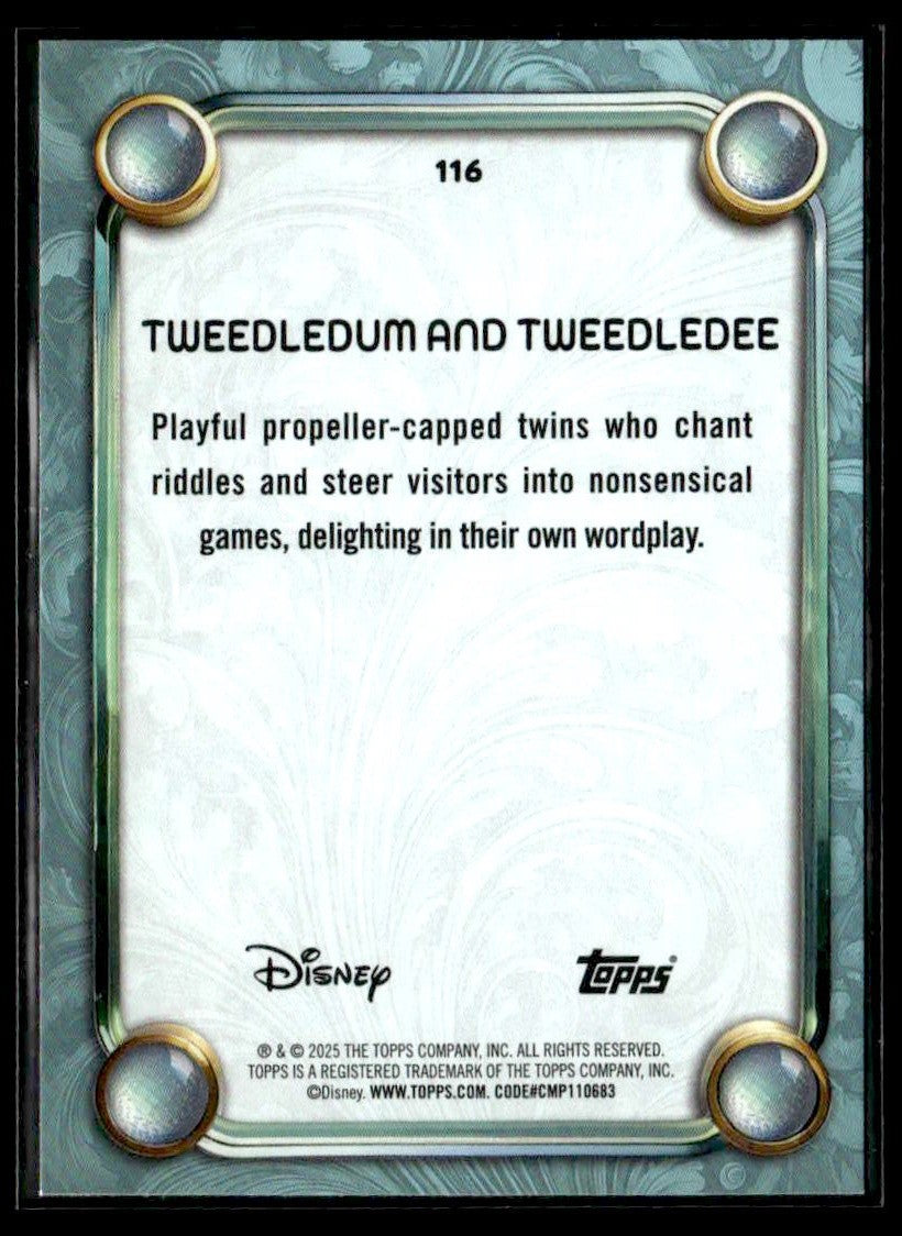 2025 Topps Disney Wonder #116 Tweedledum and Tweedledee Tier 2