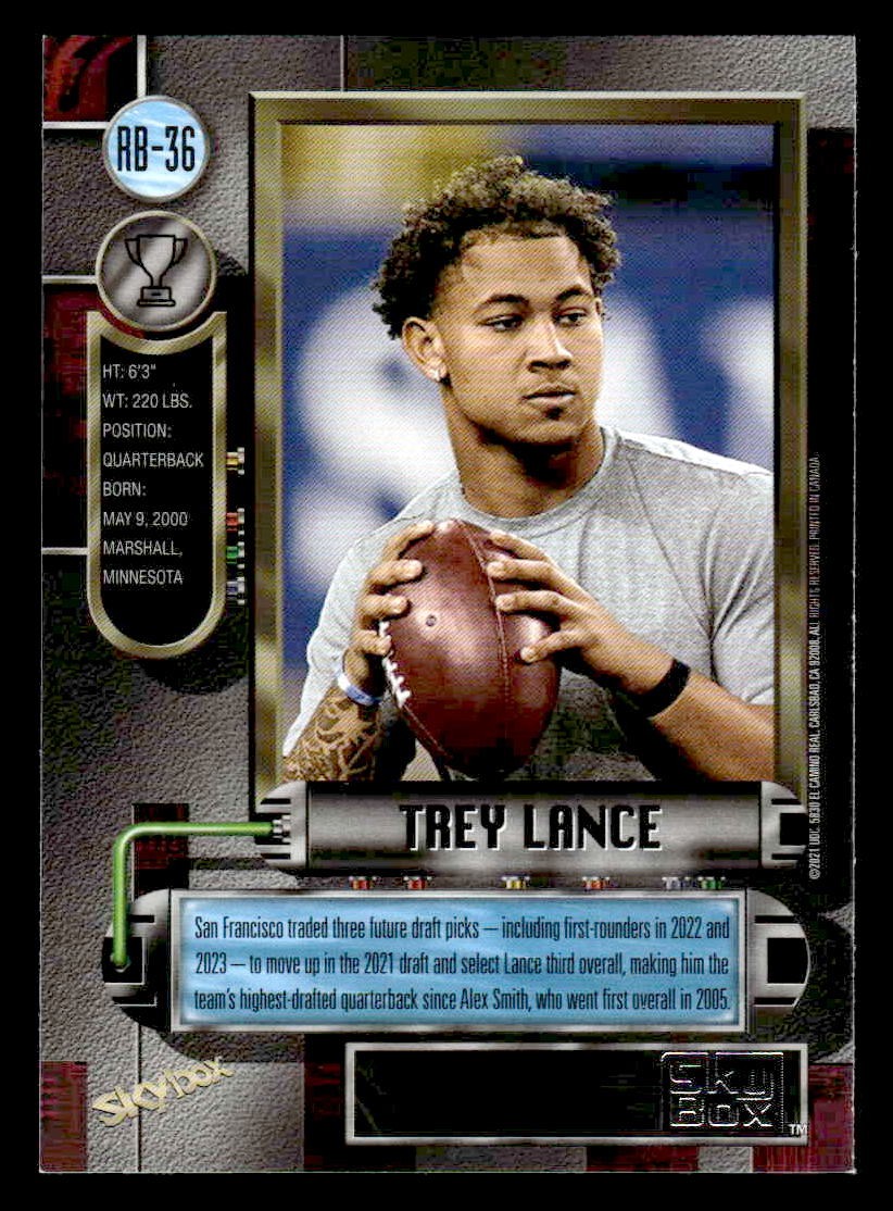 2021 SkyBox Metal Universe Champions #RB-36 Trey Lance 1997-98 Retro