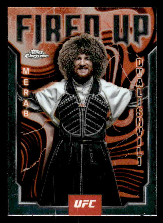 2025 Topps Chrome UFC #FUP-12 Merab Dvalishvili Fired Up