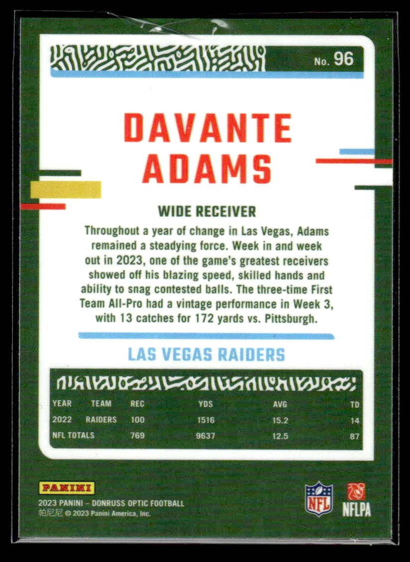 2023 Donruss Optic #96 Davante Adams