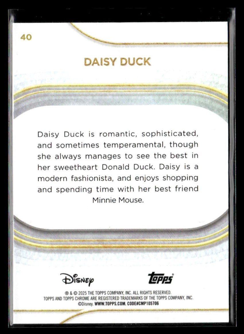 🌟 Daisy Duck — 2025 Topps Chrome Disney #40 🌟