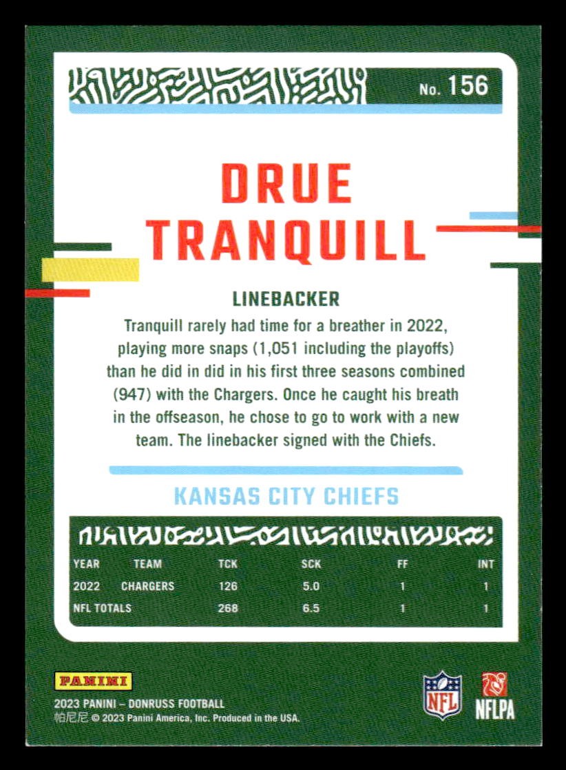 2023 Donruss #156 Drue Tranquill