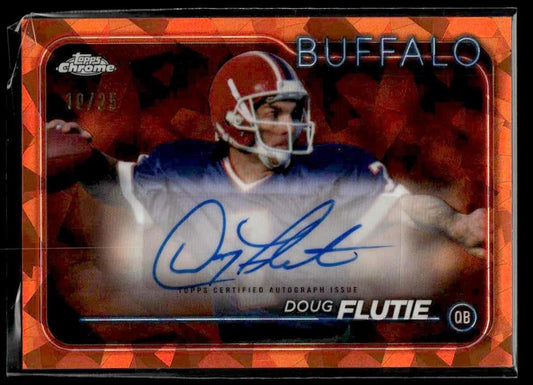 2024 Topps Chrome Sapphire #BA-DFL Doug Flutie Orange Auto Variation #/25