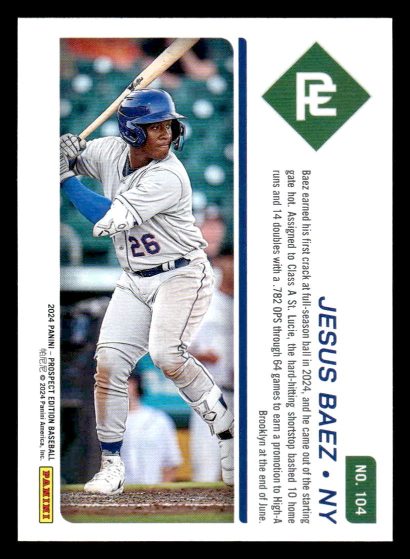 2024 Panini Prospect Edition #104 Jesus Baez