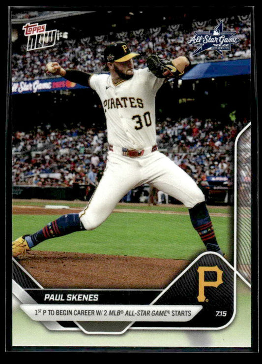2025 Topps Now #428 Paul Skenes 1st Pitcher with 2 ASG Starts