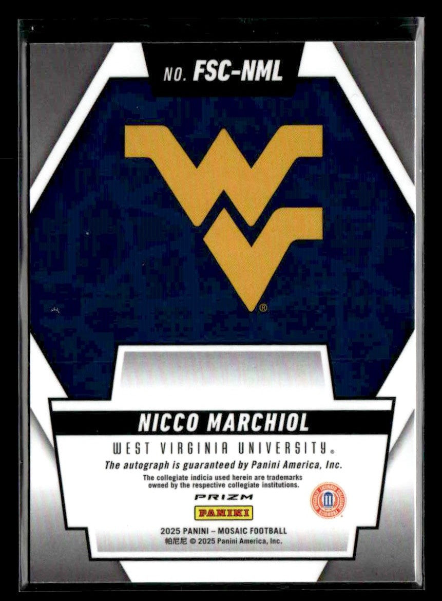 2025 Panini Mosaic #1 Nicco Marchiol NIL Future Scripts