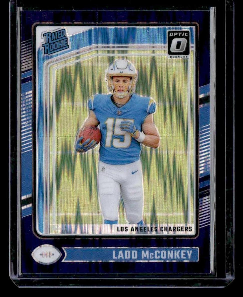 2024 Donruss Optic #266 Ladd McConkey Purple Shock