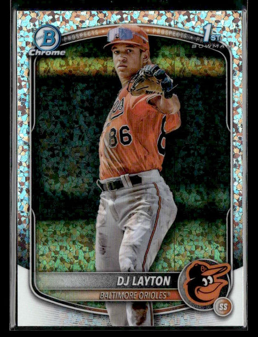 2025 Bowman Chrome #BCP-252 DJ Layton Mini-Diamond Refractor