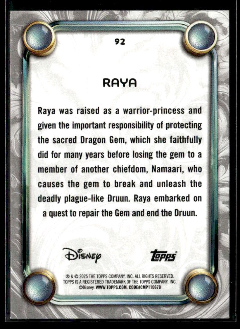 2025 Topps Disney Wonder #92 Raya