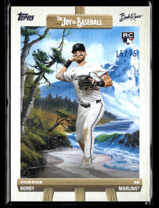 2025 Topps x Bob Ross: The Joy of Baseball #82 Connor Norby Easel #/75