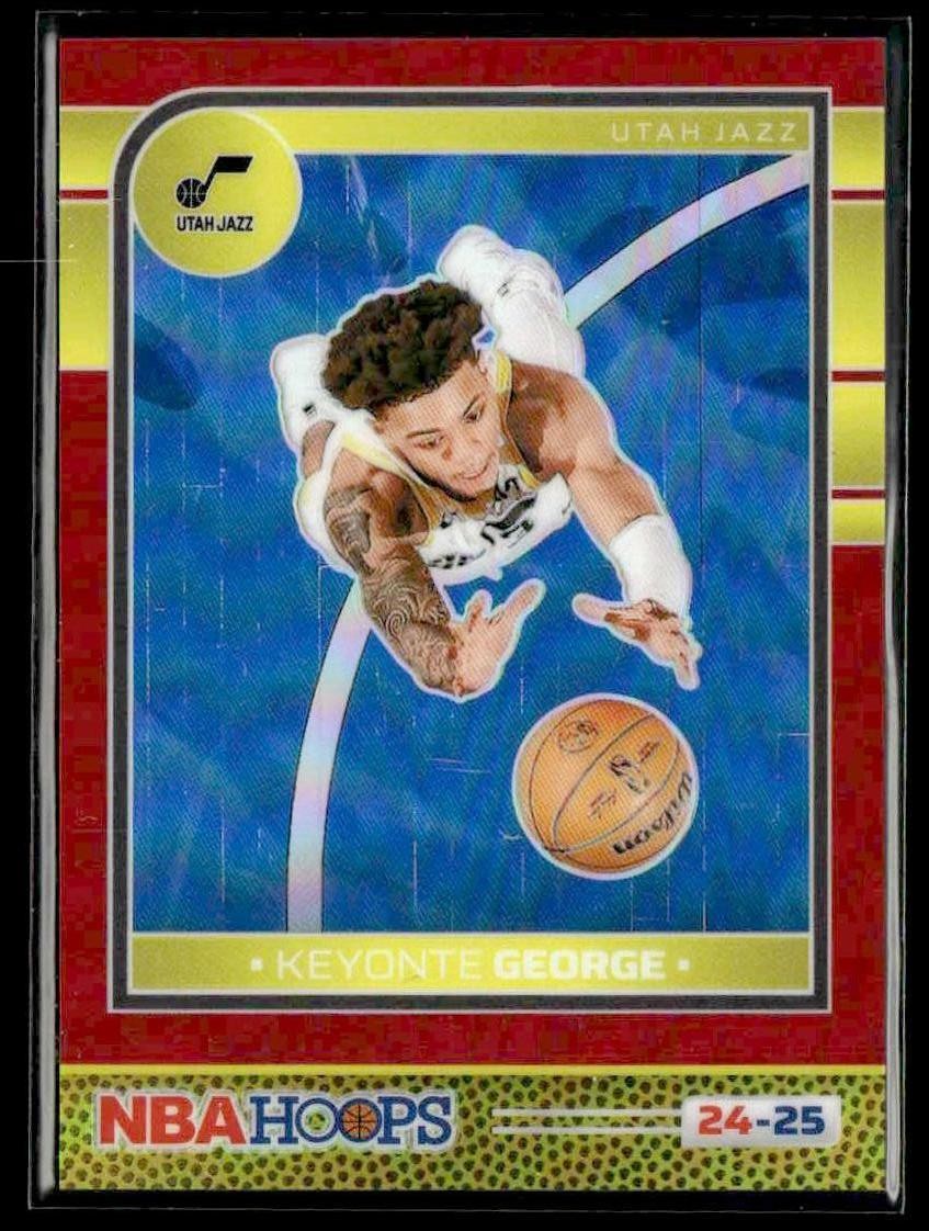 2024-25 Hoops #50 Keyonte George Premium Prizms Red #/99