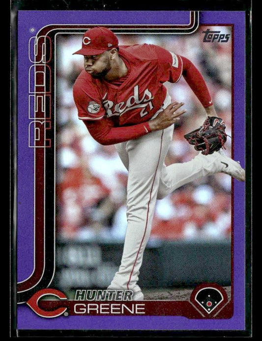 2025 Topps #216 Hunter Greene Purple Rainbow Foil #/250