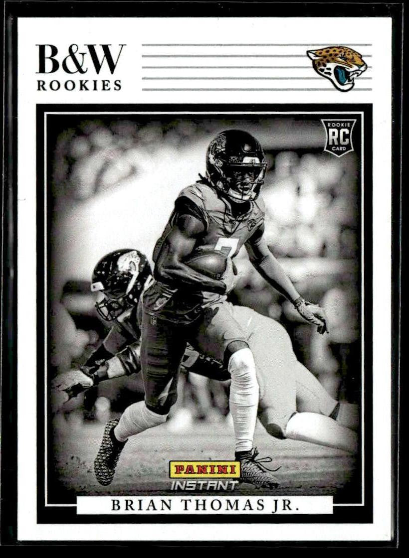 2024 Panini Instant NFL Black & White Rookies #BWR-17 Brian Thomas Jr.