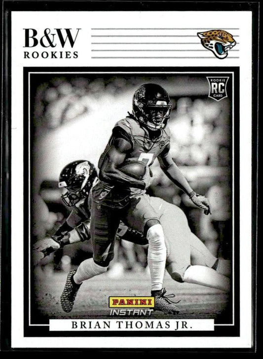 2024 Panini Instant NFL Black & White Rookies #BWR-17 Brian Thomas Jr.