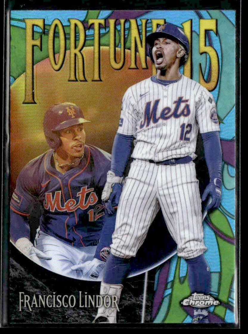 2025 Topps Chrome #F15-7 Francisco Lindor Fortune 15