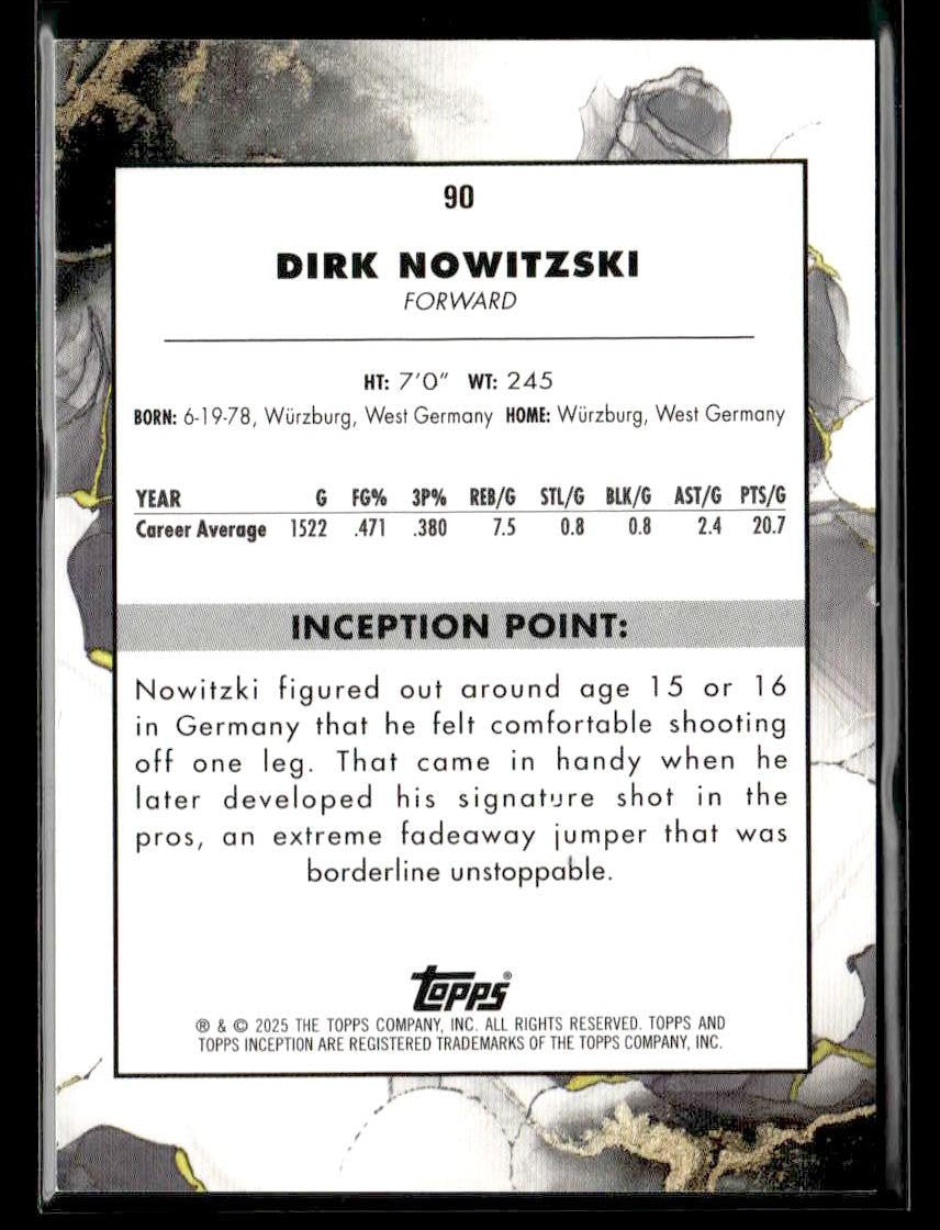 2025 Topps Inception #90 Dirk Nowitzski