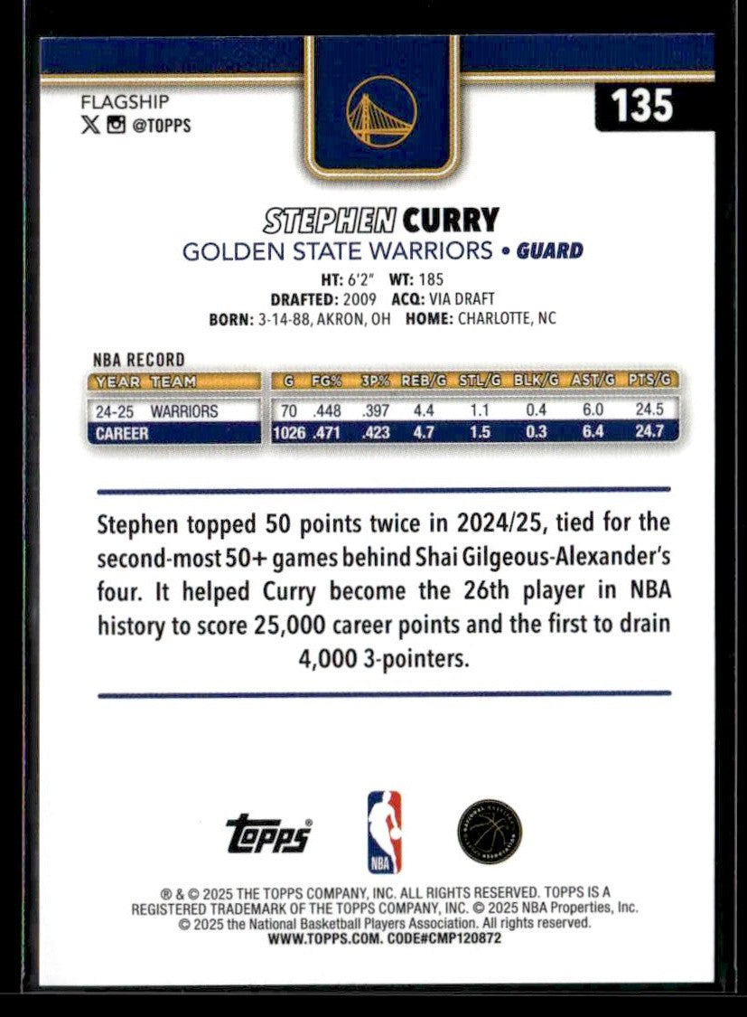 2025-26 Topps #135 Stephen Curry