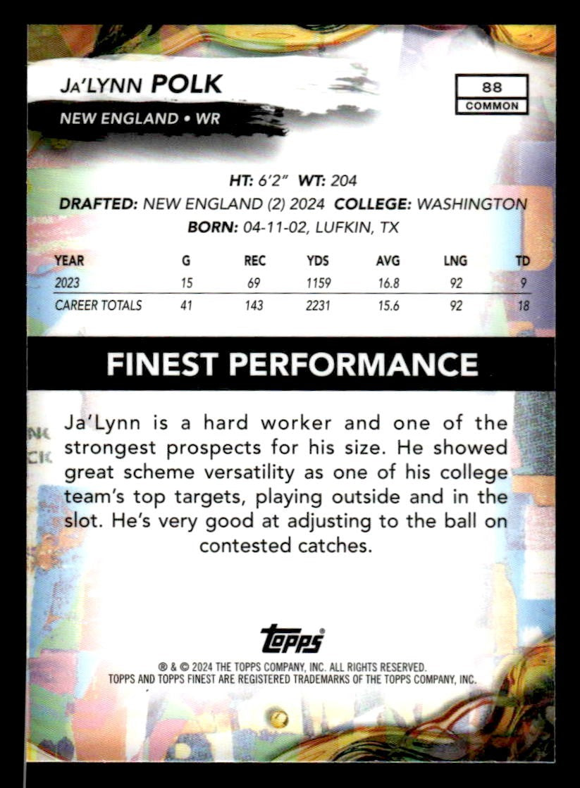 2024 Finest #88 Ja’Lynn Polk