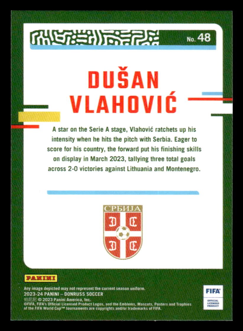 2023-24 Donruss #48 Dusan Vlahovic Optic