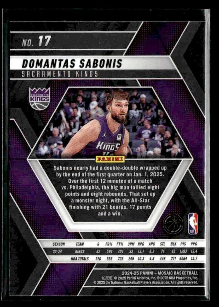 2024-25 Panini Mosaic #17 Domantas Sabonis