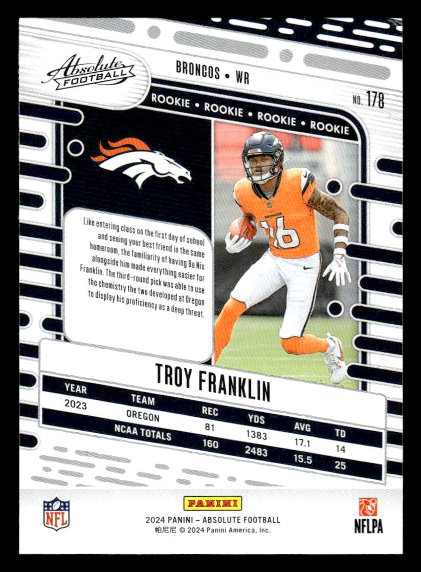 2024 Panini Absolute #178 Troy Franklin Retail