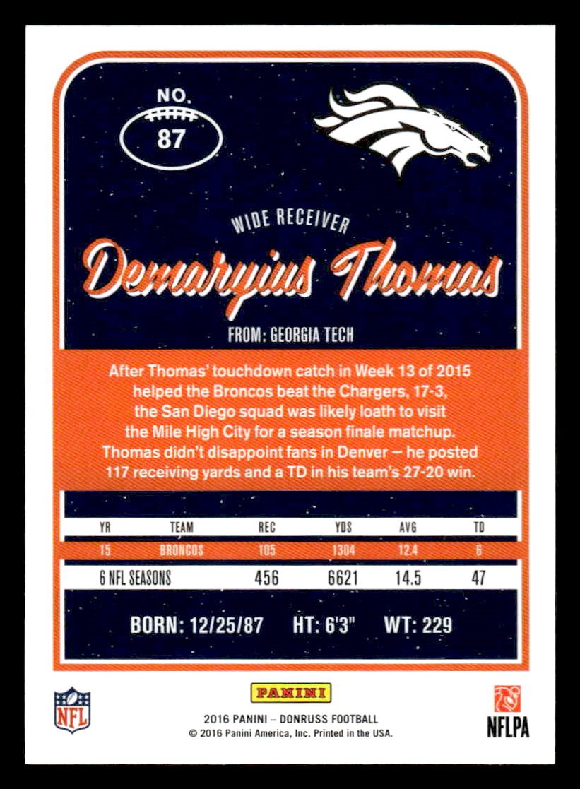 2016 Donruss #87 Demaryius Thomas