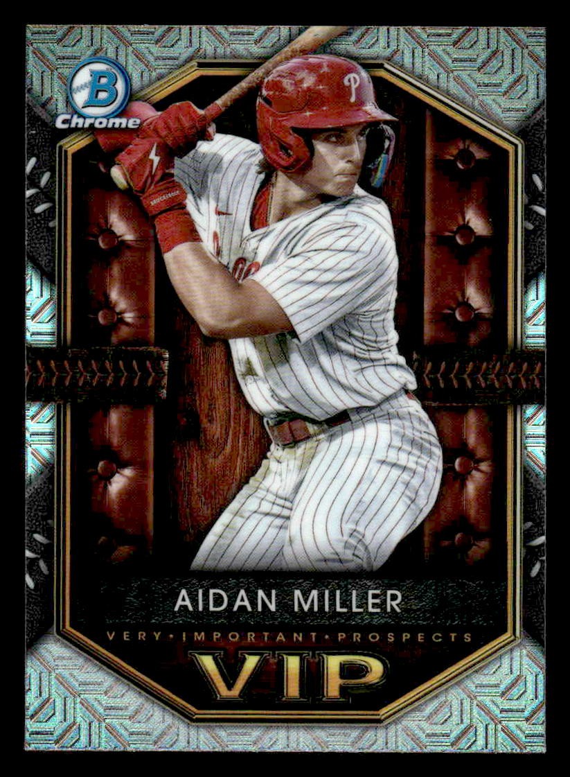 2025 Bowman #VIP-19 Aidan Miller Very Important Prospects Mega Refractor