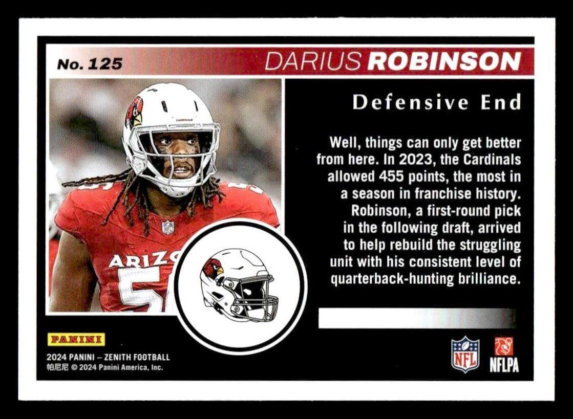 2024 Panini Zenith #125 Darius Robinson