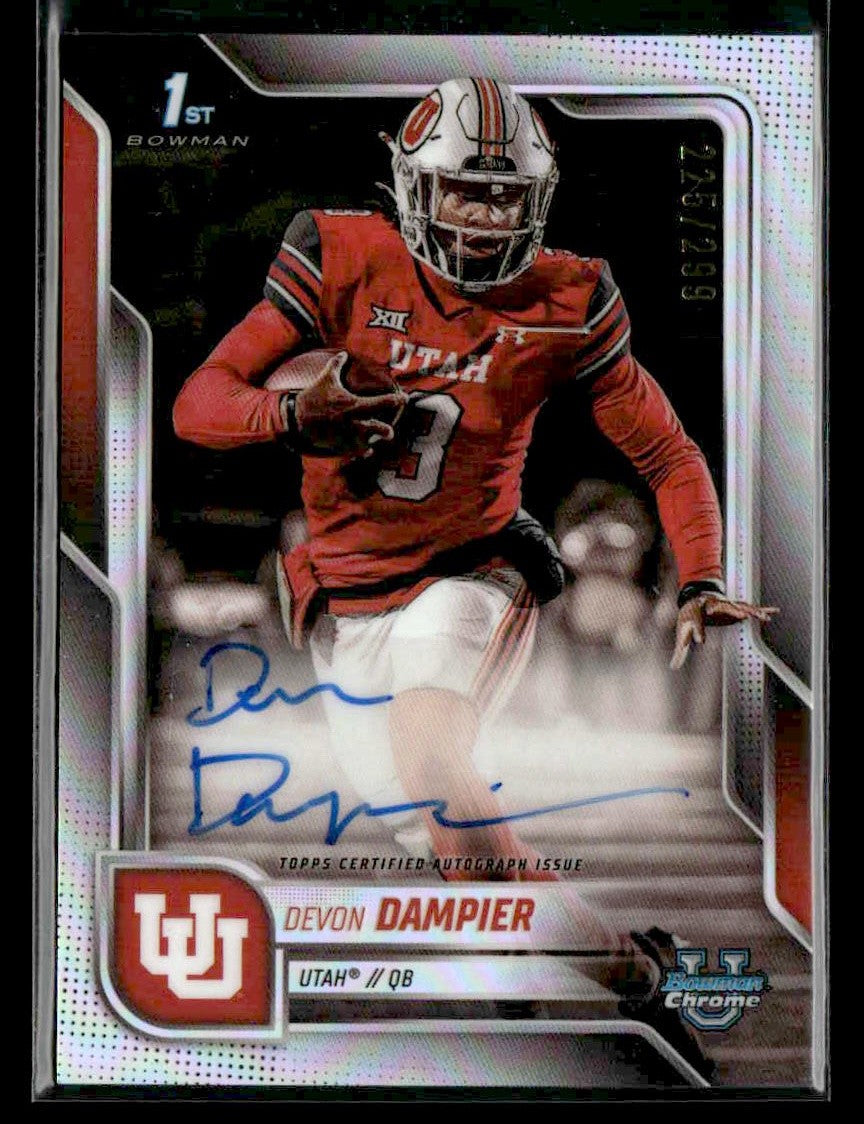 2025 Bowman U Chrome #BCA-DDA Devon Dampier Chrome Prospect Autos Refr #/299