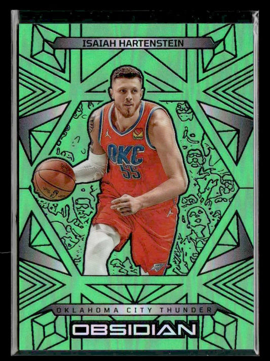 2024-25 Panini Obsidian #92 Isaiah Hartenstein Electric Etch Jade #/25