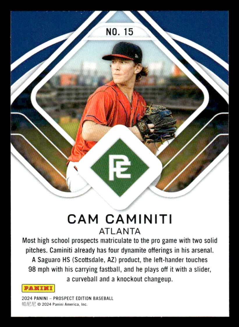 2024 Panini Prospect Edition #15 Cam Caminiti Aces