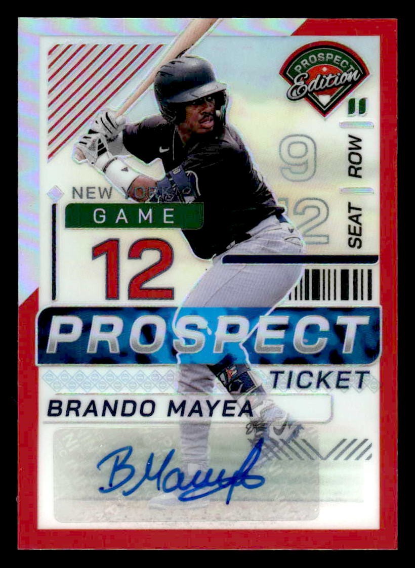 2024 Panini Prospect Edition #185 Brando Mayea Red Signatures Holo #/199