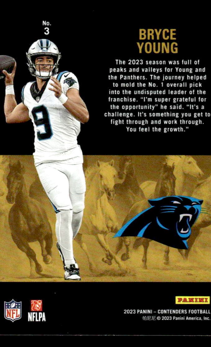 2023 Panini Contenders #3 Bryce Young Rookie Stallions