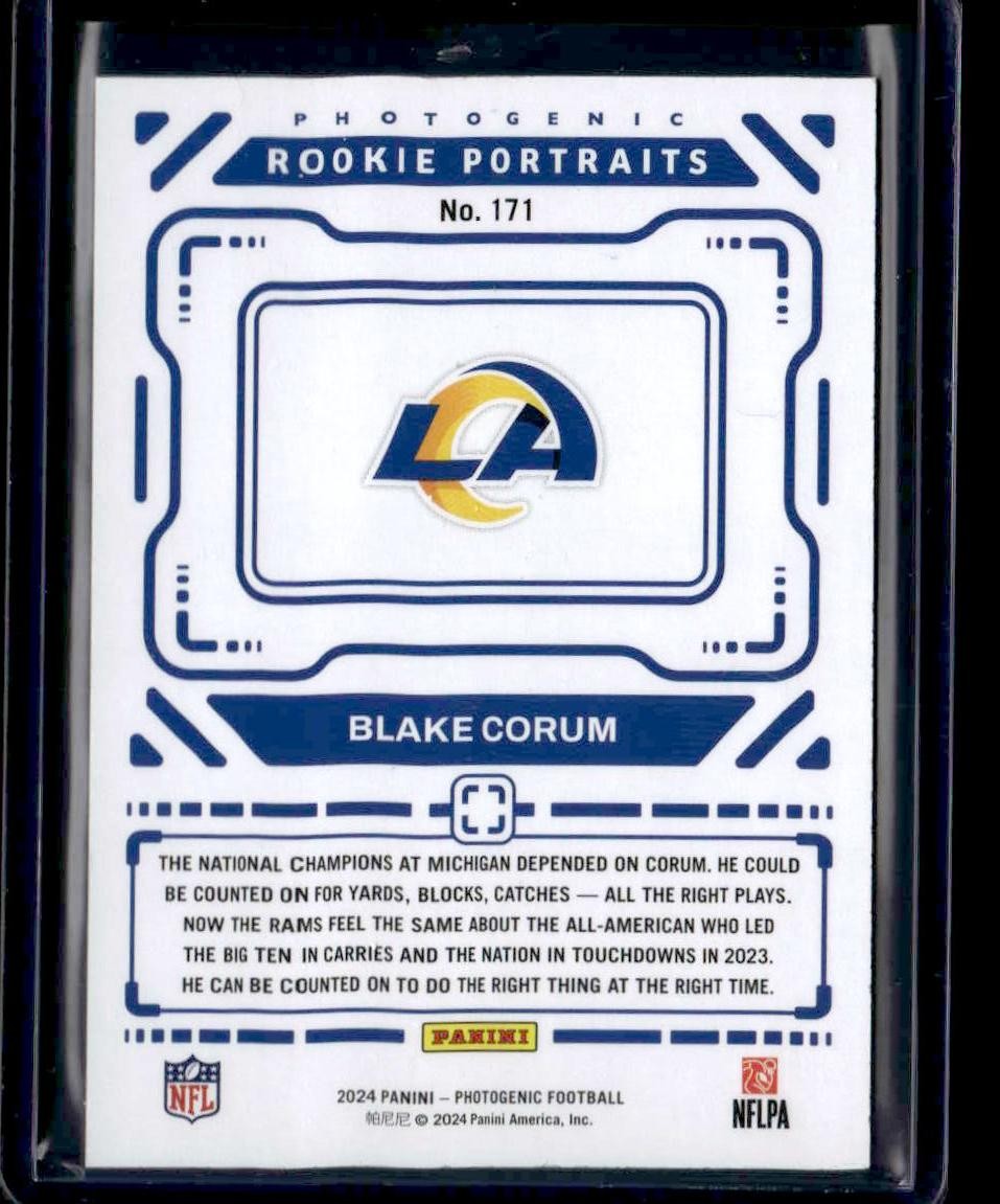 2024 Panini Photogenic #171 Blake Corum Silver #/150