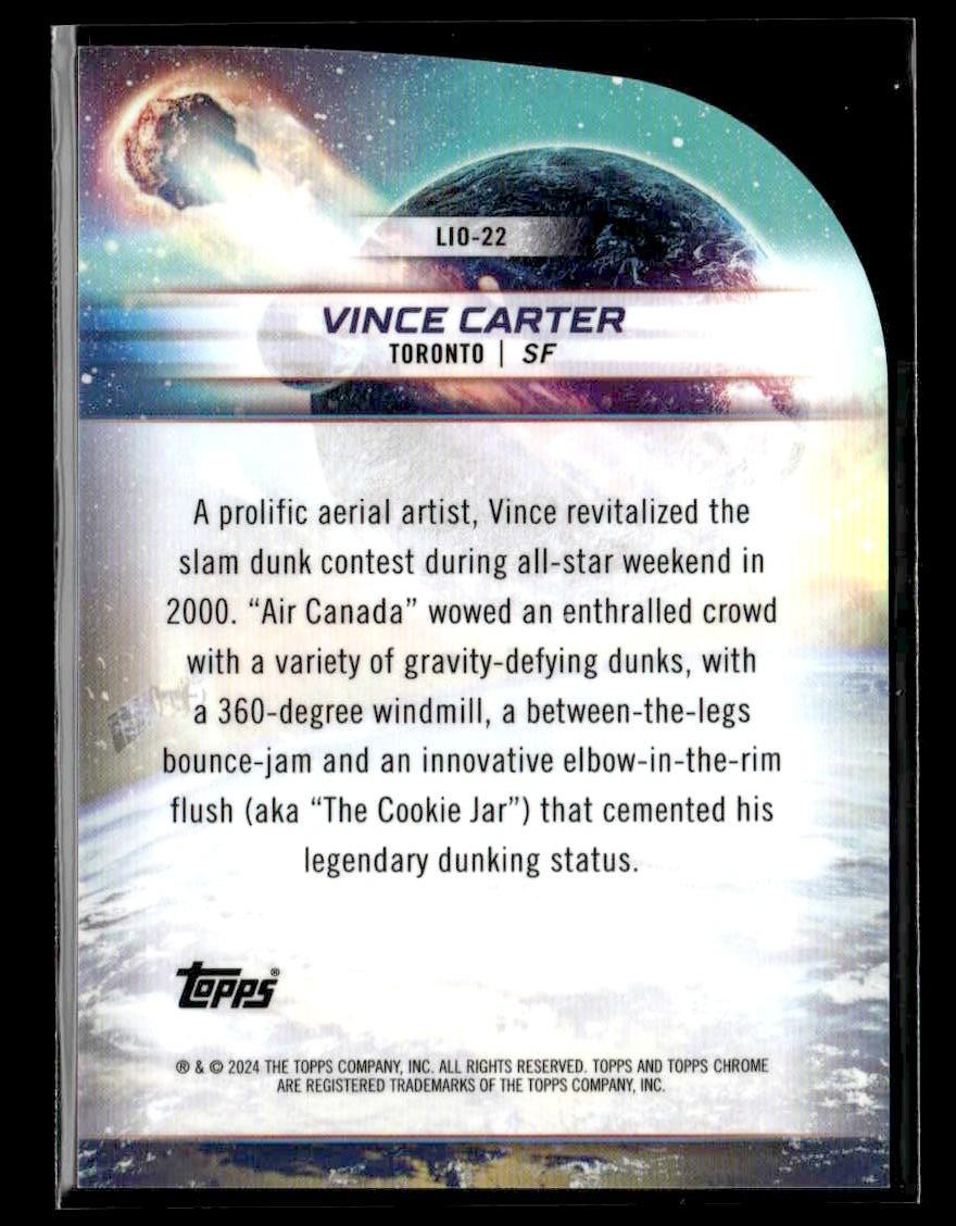2023-24 Topps Chrome Cosmic #LIO-22 Vince Carter Launched Into Orbit