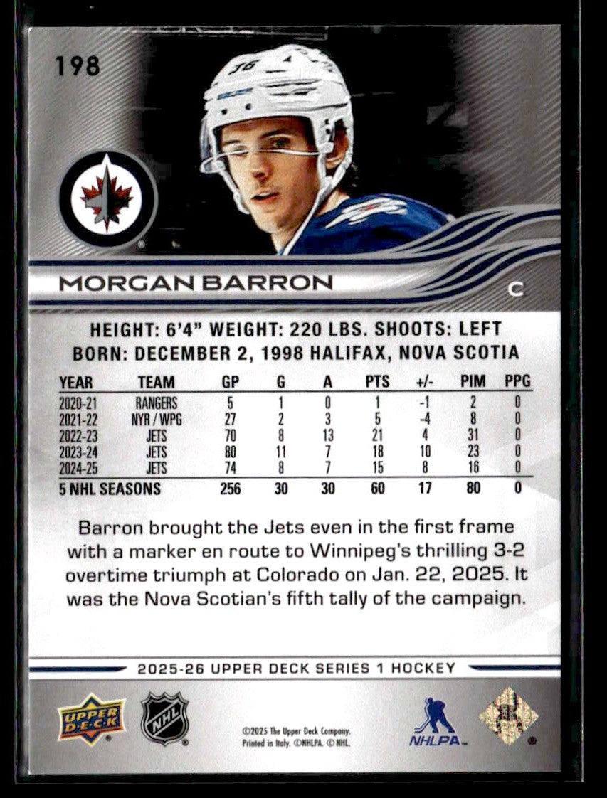2025-26 Upper Deck #198 Morgan Barron