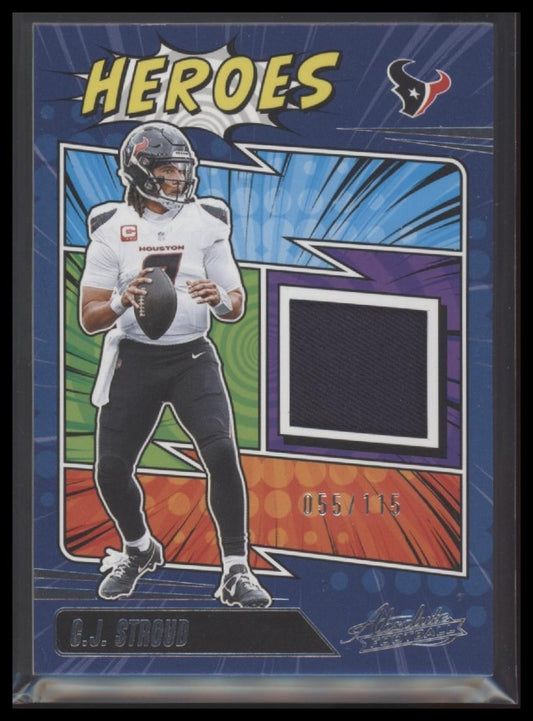 2025 Panini Absolute #AHM-CSD C.J. Stroud Absolute Heroes Memorabilia #/115